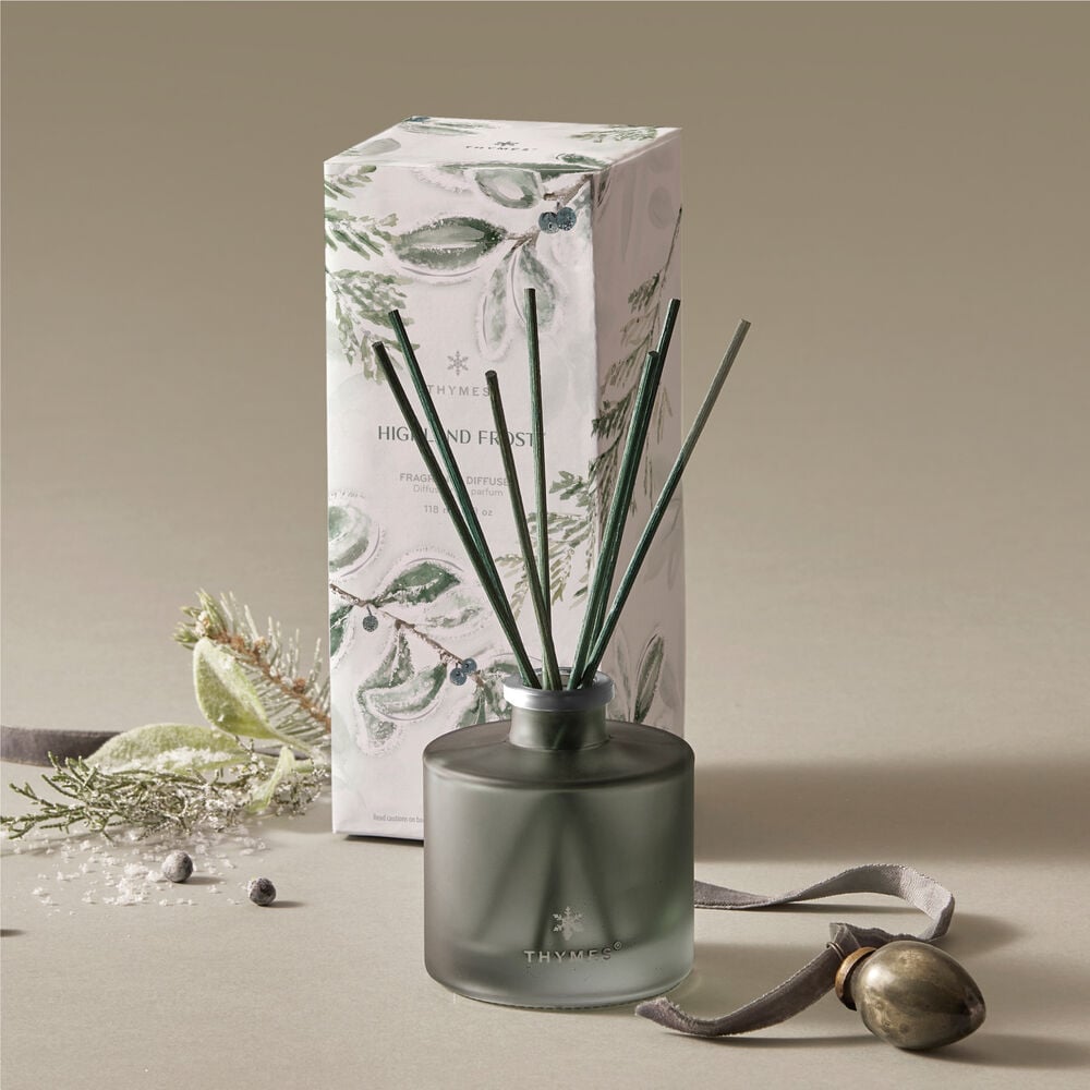 Thymes Highland Frost Petite Reed Diffuser and Box image number 1